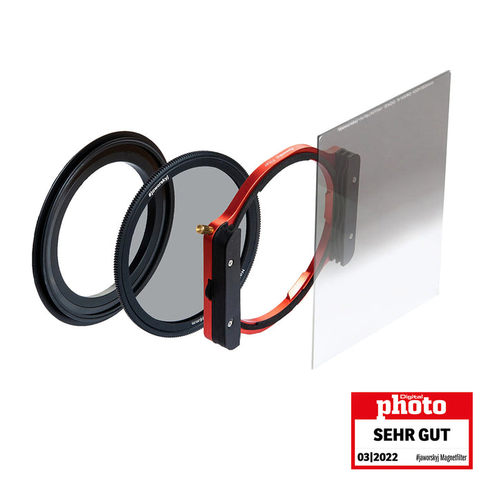 #jaworskyj Verlaufsfilter Set inkl. GND 1.2 Verlaufsfilter, Magnet Polfilter, Magnet Adapterring + Filterhalter